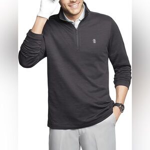 Izod PerformX CoolFX Black 3/4 Zip Pullover Top Mens Sz: Large